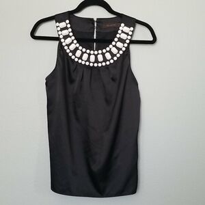 The limited embellished neckline sleeveless blouse medium